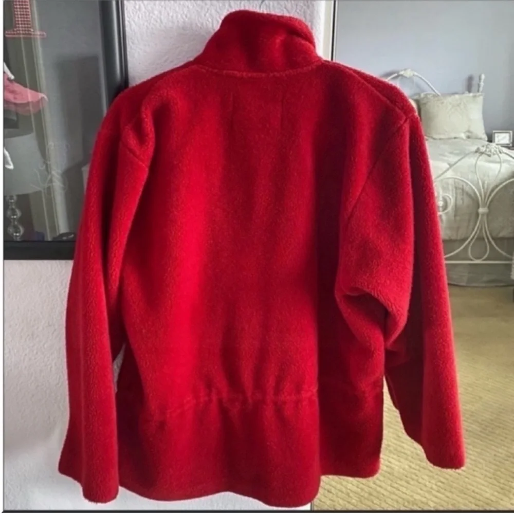 Women’s Vintage Red Teddy Jacket Size Small